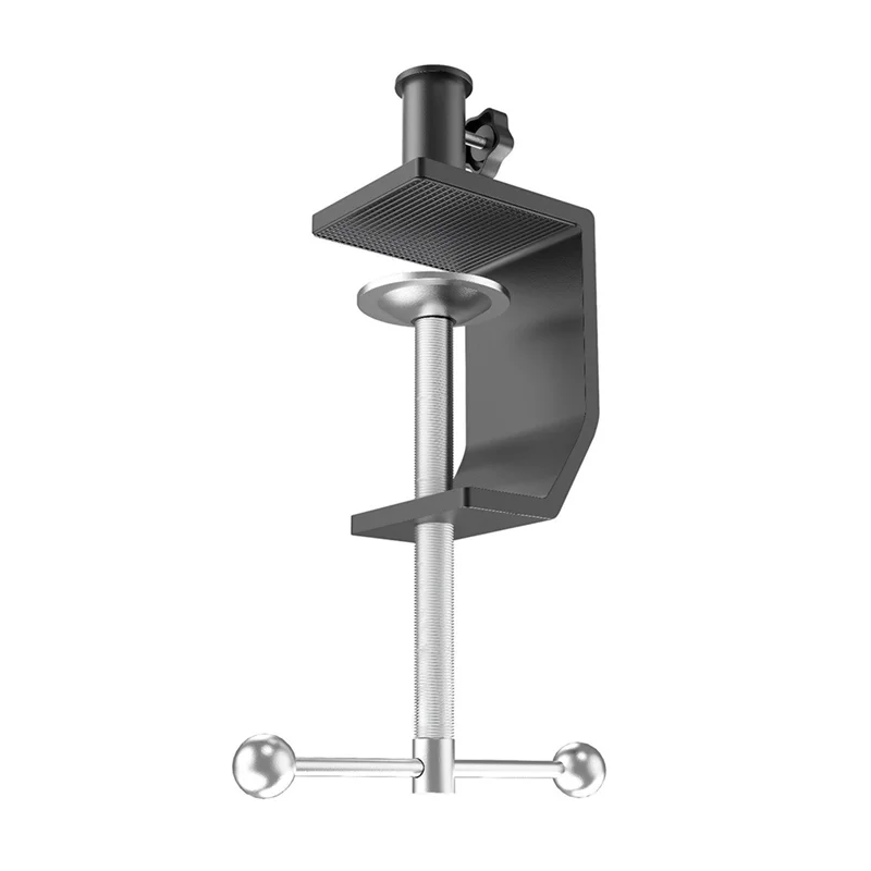 

ABUO-Scissor Shaped Foldable Microphone Stand Featuring Cable Management Channel And Desktop Mounting Booms