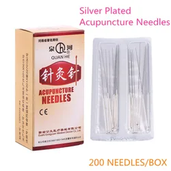 Size 0.25/30/35/40mm Authentic Silver-plated Non-Disposable Needles 200 Reusable Aseptic Acupuncture Needle Painless