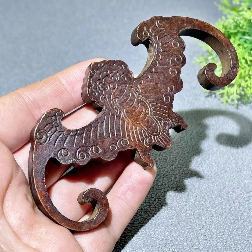 Antique Solid Bat Pen Holder and Paperweight—“Good Fortune Descends From Heaven” Ornament