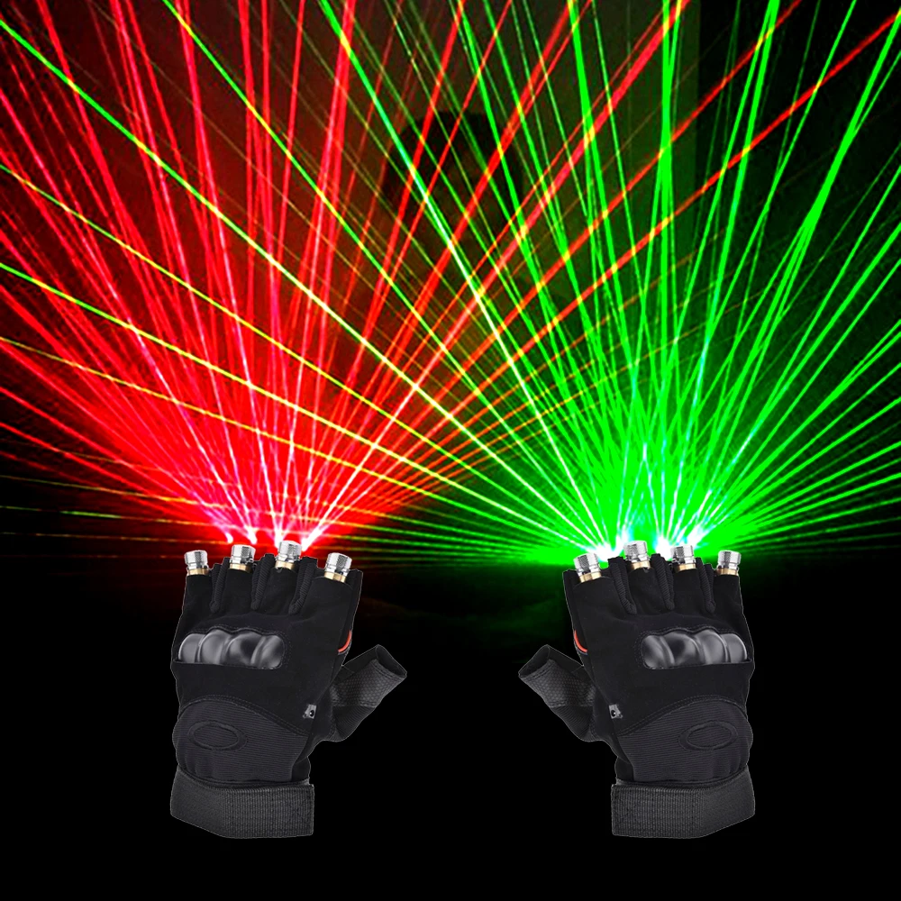 LED red and green rechargeable laser gloves stage performance lighting props new year party indoor ambient lamp KTV bar Llight