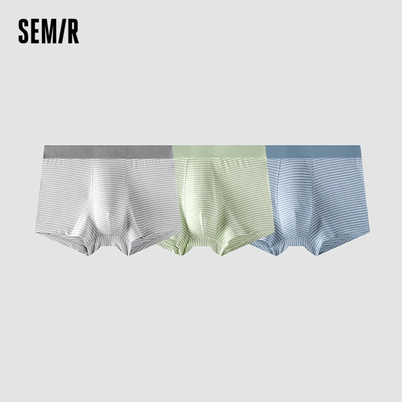 Semir Underwear Men Ice Silk Boxer Shorts Sexy Cute Male Panties For Lovers Gift