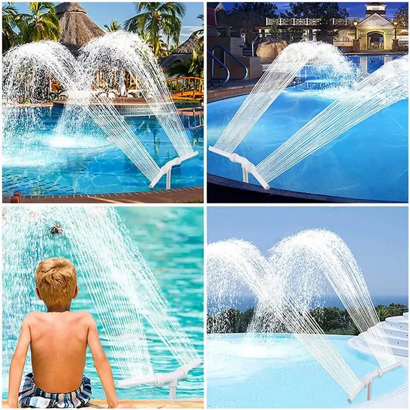 Pool Fountains For Inground Pools Pool Waterfall Enjoy Relaxing Time Double Head Pool Aerator Fits Most 1.5 Threaded Joint Pool
