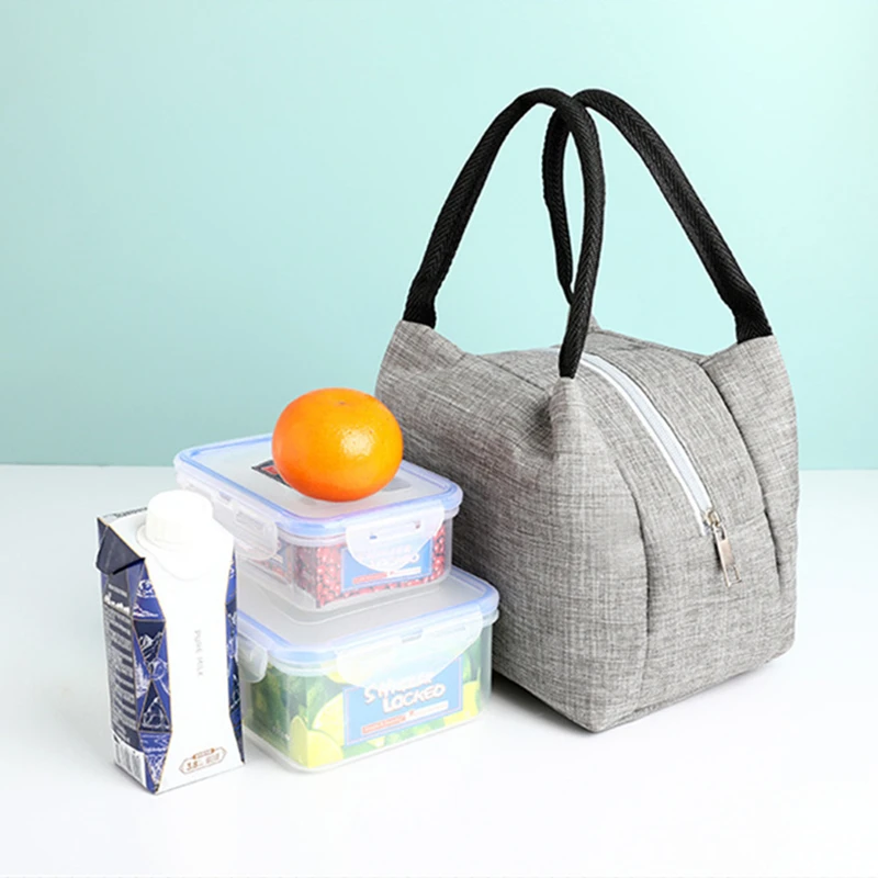 Women's Insulated Lunch Bag Oxford Cloth Food Container Portable Thermal Cooler Handbag Bento Pouch for Work Office Picnic