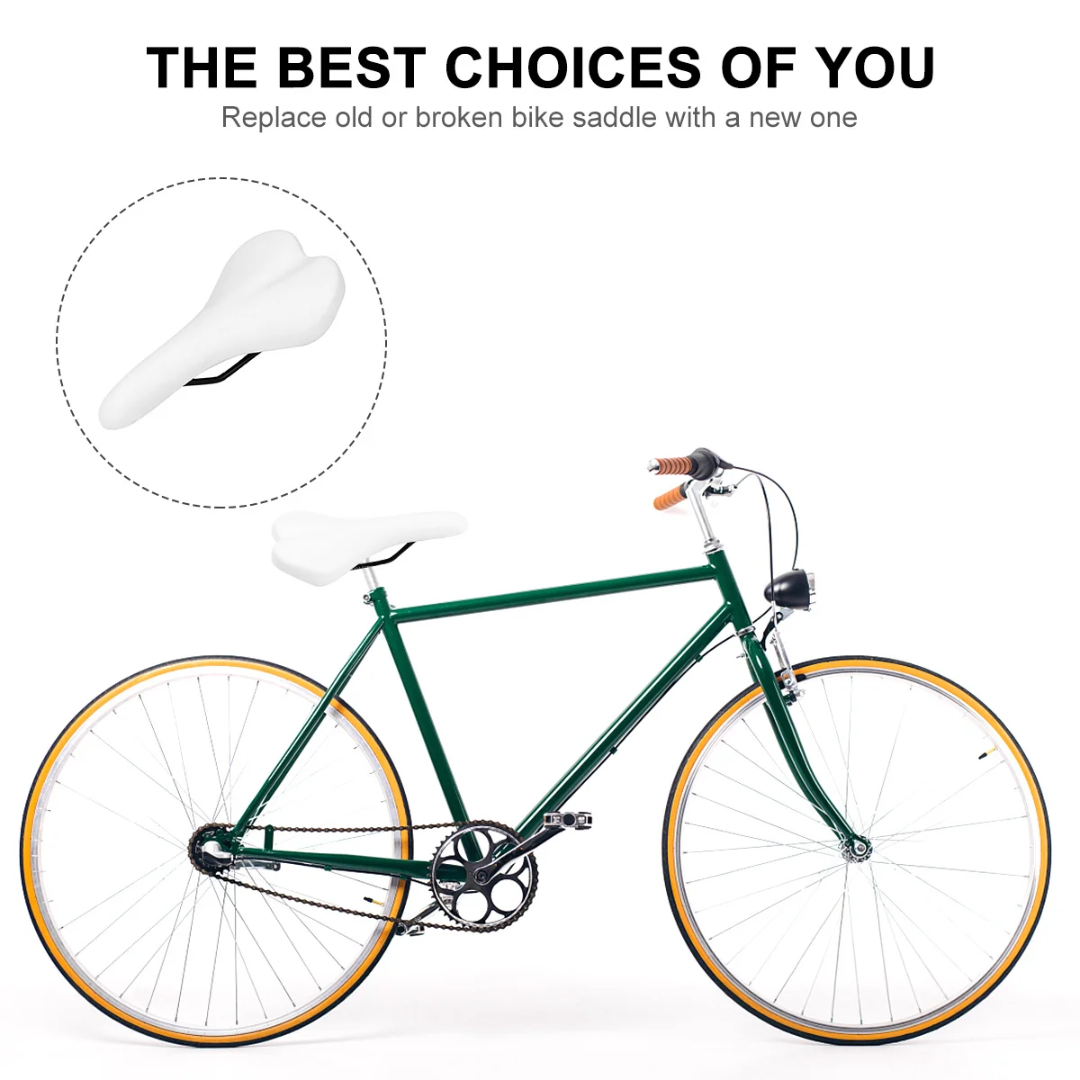 

Bicycle Saddle Cushion Wide Padding Bike Seat For Mountain Road Bikes Comfort Ride Elasticity Support