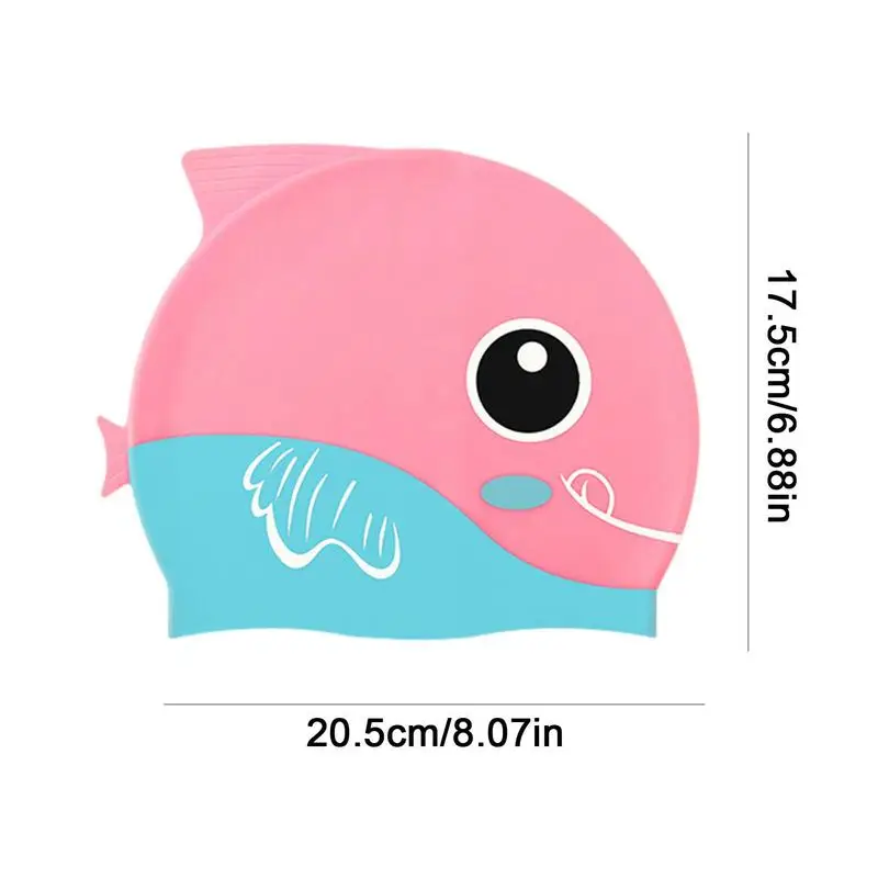 Kids Silicone Waterproof Comfortable Hair Care Children\'s Cartoon Shark Elastic Diving