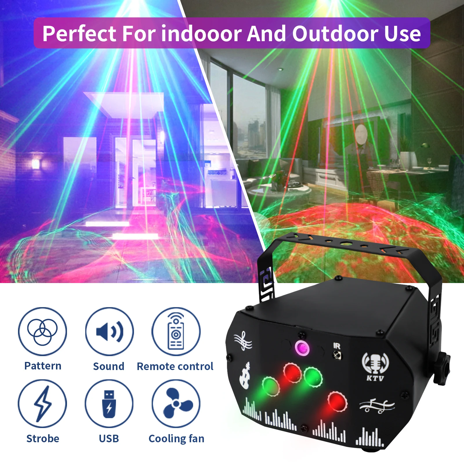 Mini 3 IN 1 Dreamy Light LED USB 5V Rotating Projector Bedroom Home KTV Bar Christmas Birthday Holiday Creative Romantic Lights