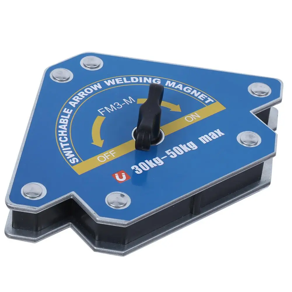 FM3-M High-Quality Welding Magnet Locator Tool - 30-50KG Magnetic Suction with Switch, Arrow Shape for Soldering