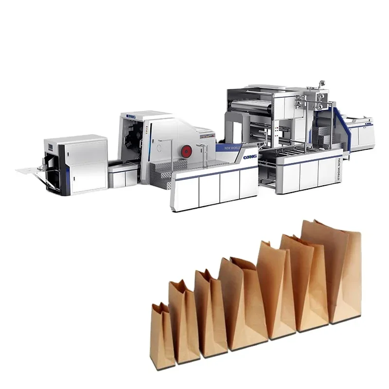 Low Cost Paper Bag Making Machine Square Bottom  Bags  Machines for Small Business High Speed