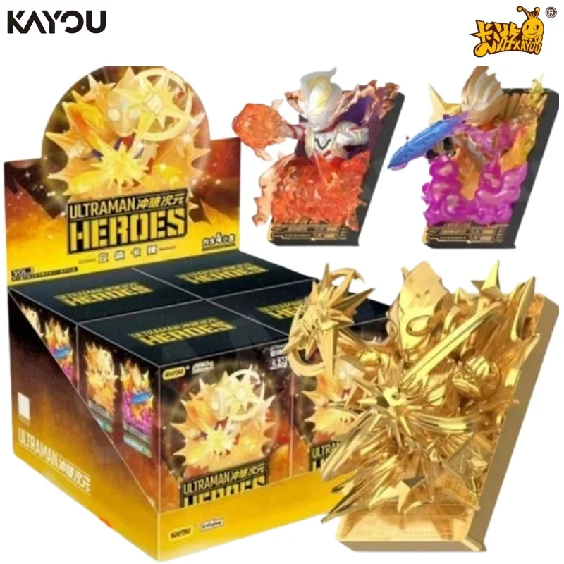 KAYOU Ultraman Tiga Break Dimension 3D Bust Figure Blind Box Ultraman Heroes Collectible Statue Hidden Gold Version Hobby Toy