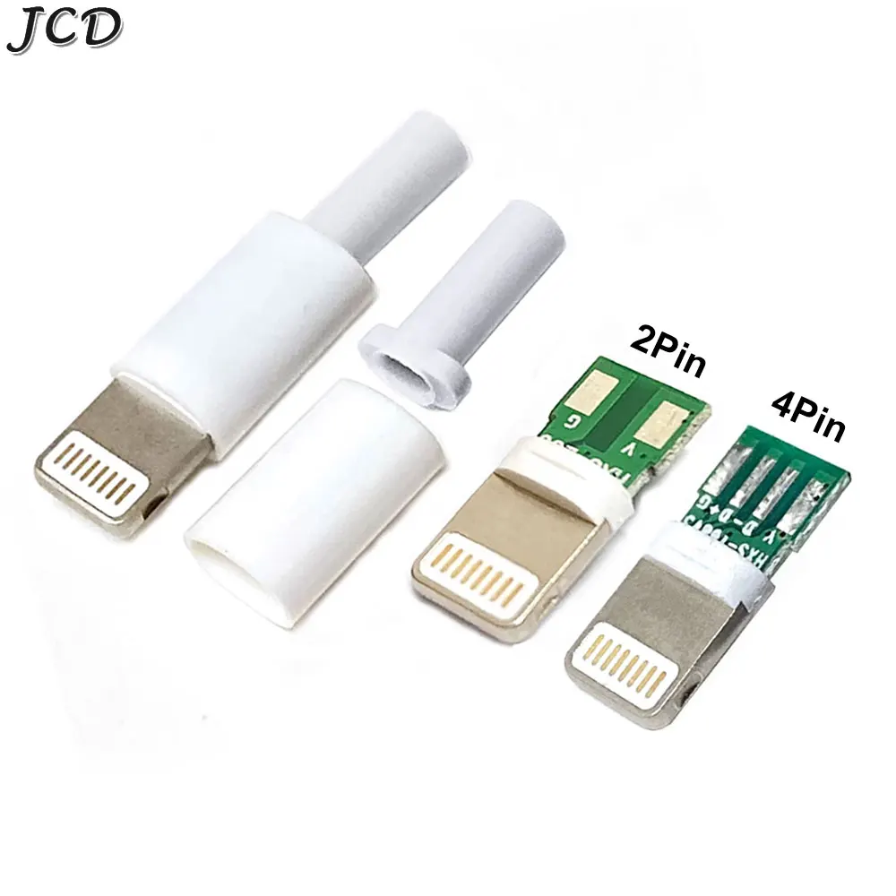 JCD 2Set Lightning Dock USB Plug With Chip Board Male Connector Welding Data OTG Line Interface DIY Data Cable For IPhone