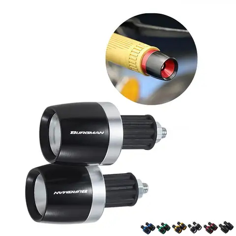 Motorcycle Handlebar Grips Ends Handle Bar Cap End Plug For Suzuki BURGMAN 650 400 125 200 250 AN650 AN400 AN125 AN200