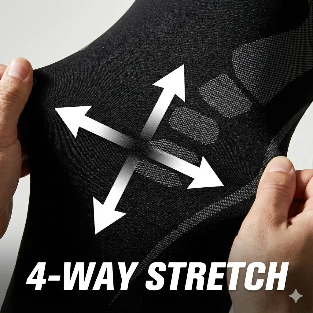 Muscle Fit Men's Gym T-Shirt High Elastic Compression Top Long Sleeve Breathable Workout Sportswear Shape Keeper Base Layer