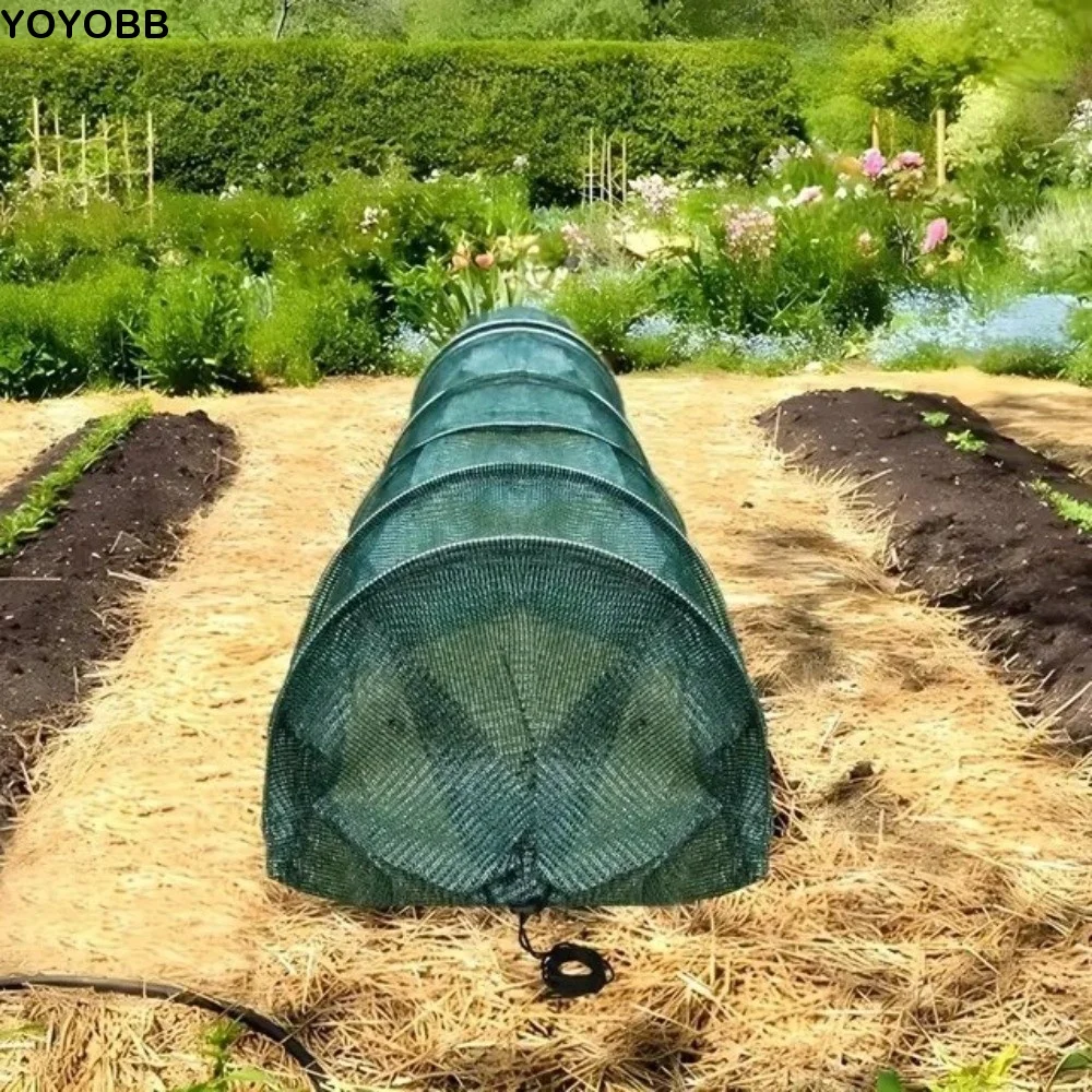

Collapsible Greenhouse Tunnel UV Protection Metal Frame Plant Protective Cover Green Mesh Portable Shade Net Cover
