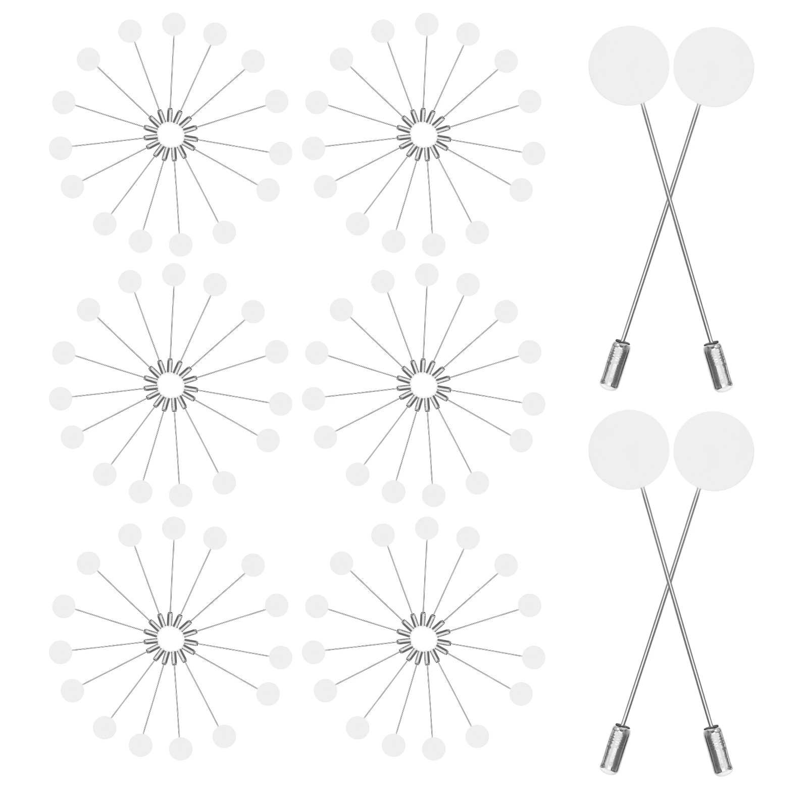 

100pcs Stainless Steel Brooch Metal Lapel Pins Pin For Clothes Jewelry Making Accessories Security Fixing Hat Scarf Safety