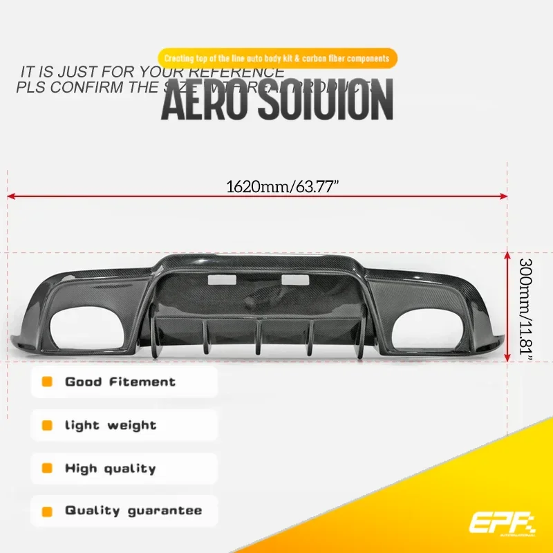

Car Accessories For Hyundai 09-12 Genesis Rohens Coupe EPA Style Carbon Fiber Rear Diffuser Glossy Finish EP Bumper Splitter Kit