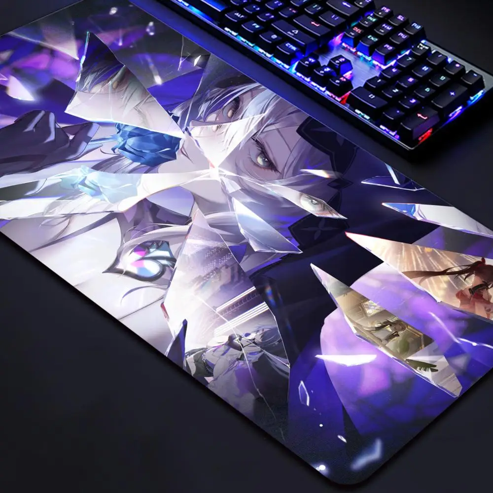 

Honkai Black Swan Mouse Pad Honkai Star Rail Large XXL Mousepad Computer Keyboard Padding Anime Gaming Accessories Desk Mat