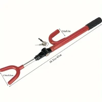 Steering Wheel Lock Heavy Duty Antitheft Device Car Security Lock With 2 Keys Upgraded Twin Bar Extendable Steering Wheel Lock 5