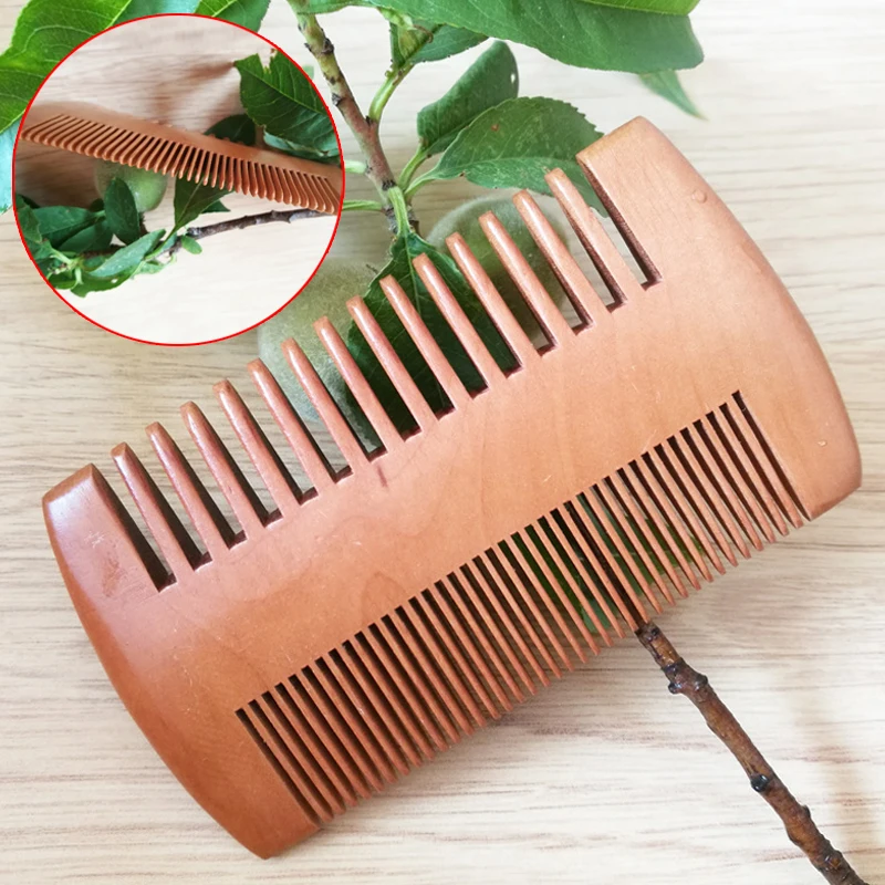 

Wooden Comb Natural Peach Wood Super Narrow Tooth Wood Combs No Static Lice Beard Scraping Comb Hair Styling Tool ﻿