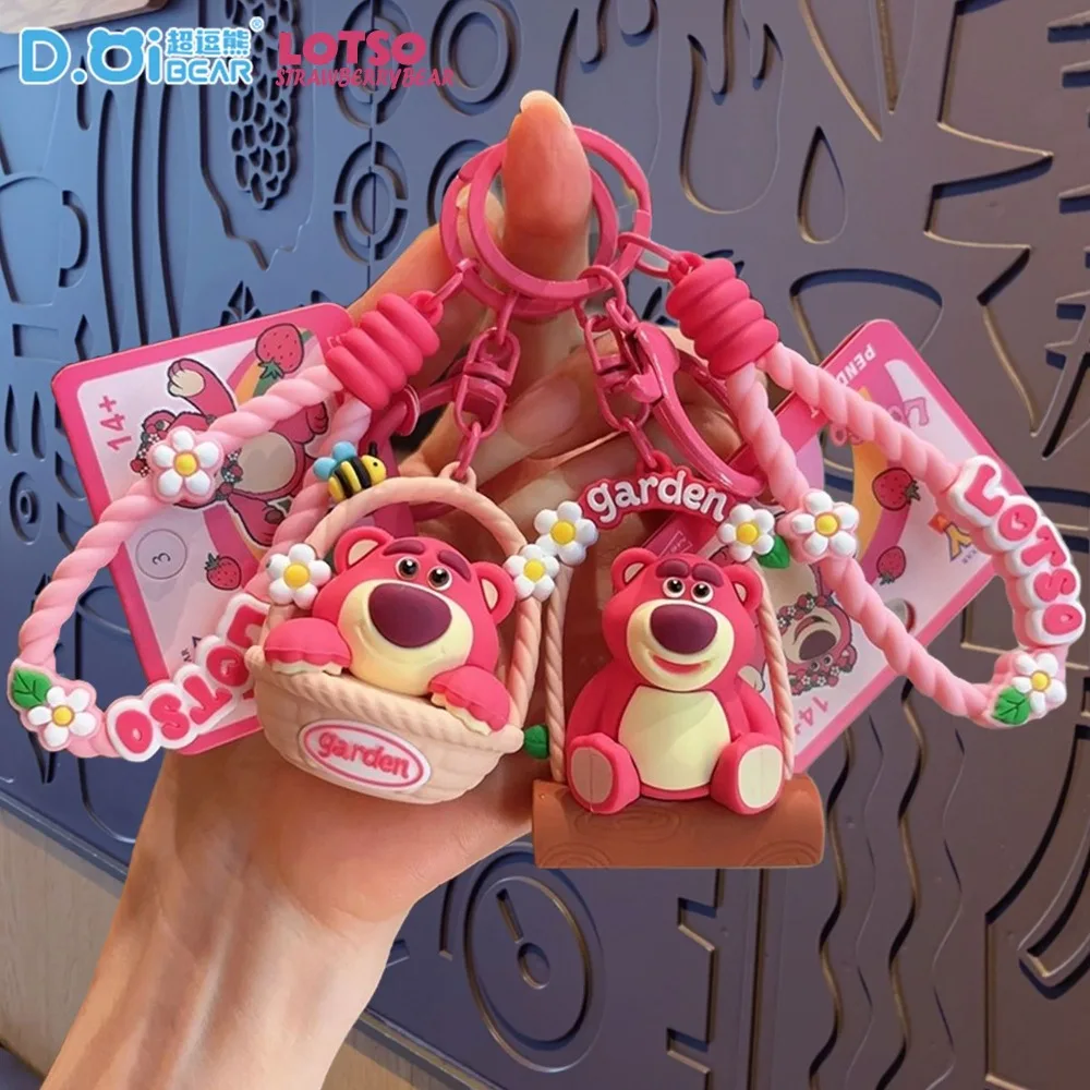 Portachiavi originali della serie Lotso Garden Zaino versione Q del fumetto Portachiavi creativi Accessori decorativi pendenti Regali di festa