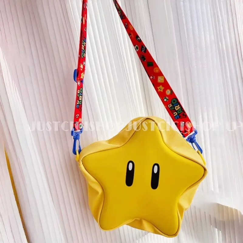 Super Mario Big Eye Yellow Star Backpack Cute Fashion Bag Crossbody Bag Anime Peripheral Backpack Birthday Gift In Stock view 2
