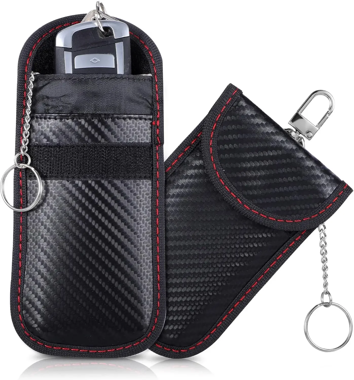 2-упаковка чехла Фарадея для ключей от машины, защита для ключей Фарадея, защитный брелок для ключей от автомобиля, блокировщик сигнала, коробка для автомобильного RFID Sig