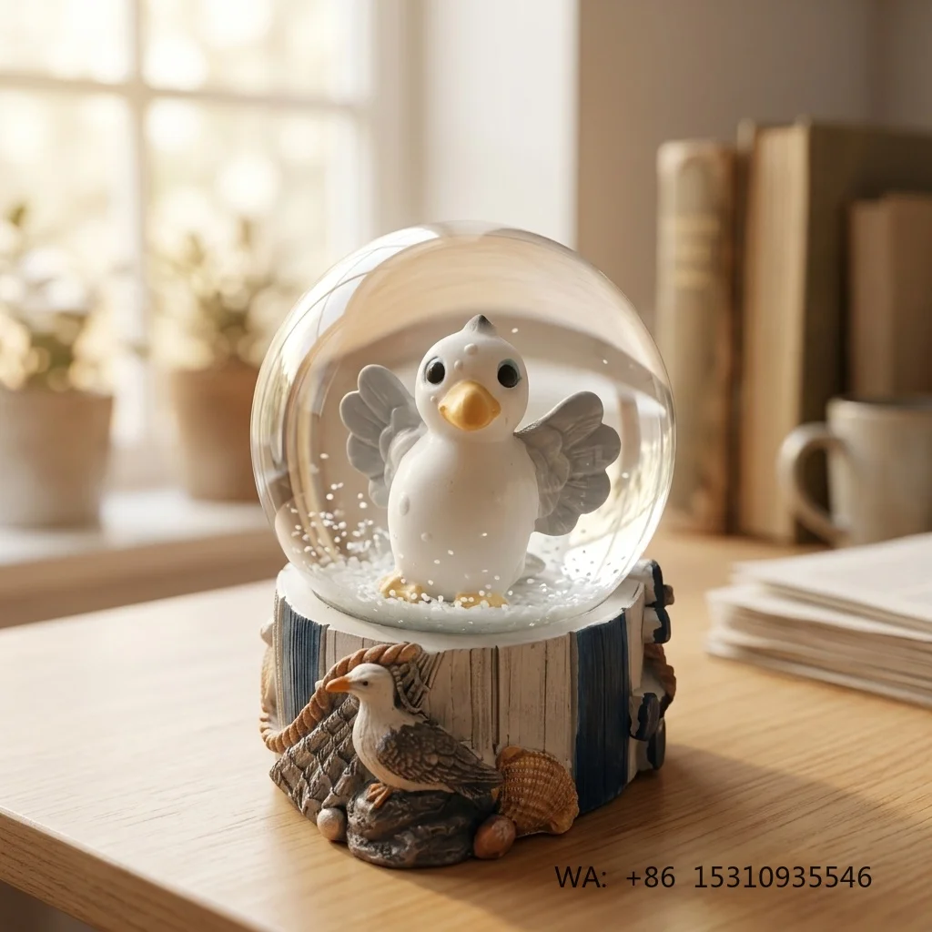 sfera-di-neve-personalizzabile-serie-oceano-con-design-animale-in-resina-artigianale-decorazione-per-la-casa-arte-nautica-scultura-dipinta-a-mano