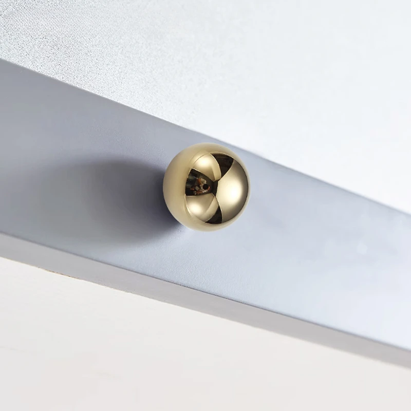 Round ball handle cabinet door brass French silver wardrobe circular single hole black drawer cabinet gold handle
