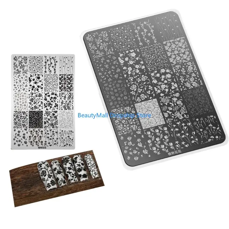 40JD Metal Stamp Plates Highly Precisions Carving For Gel Polish And Art Designs Durability