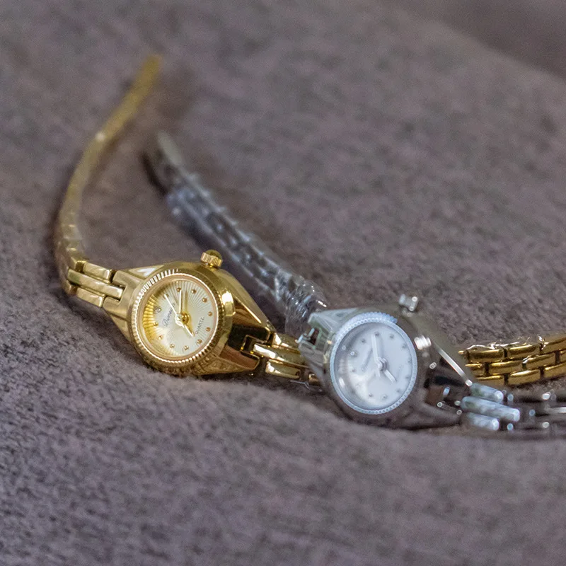 Womens Small Watches for Girls Quartz Watch Bracelet Style Stainless Steel Orologio Mujer Reloj Wristwatch Diamond Wrist Clock