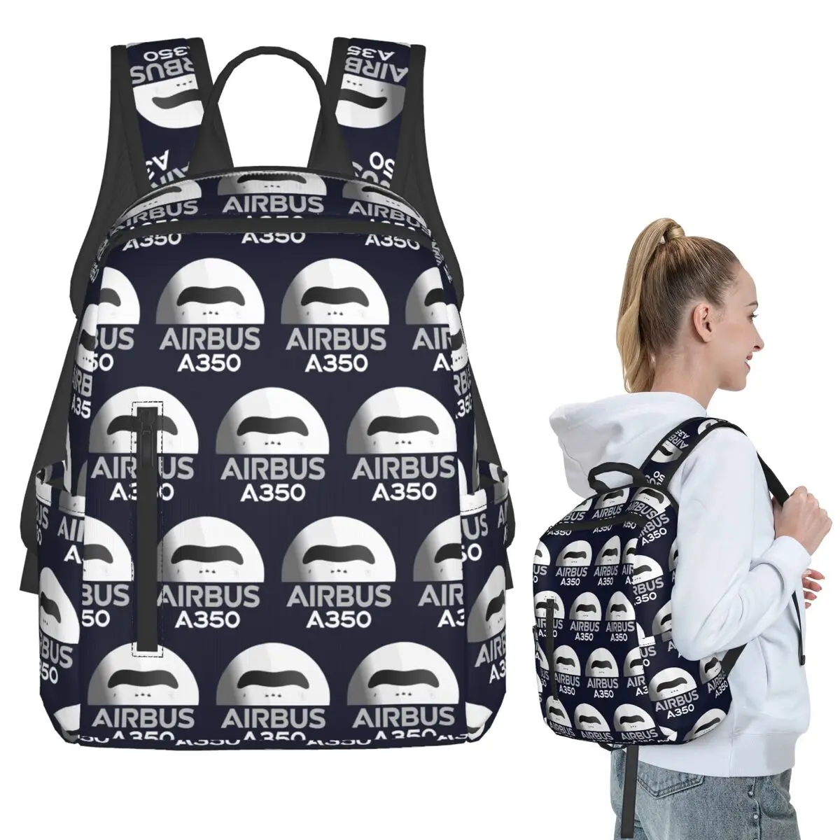

New Airbus Beluga A350 Backpack Student BookBag Kids School Bag Computer Shoulder Bags Men Women
