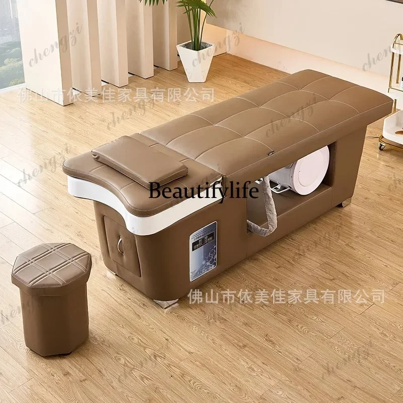 Z138  High-end Hair Salon Shampoo Chairs Water Cycle Lie Flat Thai Comfort Shampoo Chairs Hairdressing Fumigation