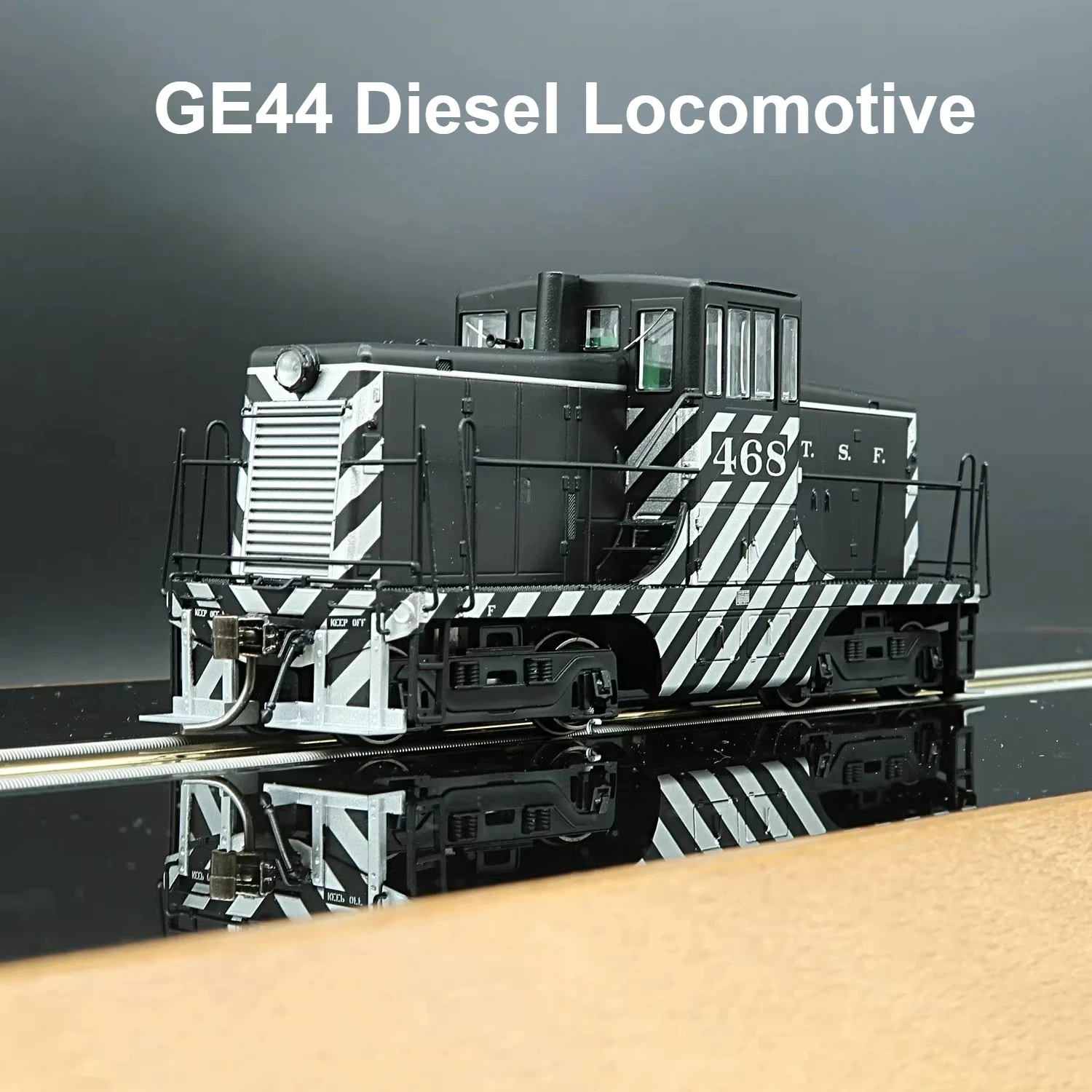 

HO Type 1/87 Model Train GE44 Diesel Locomotive 48503 Digital Sound Effects Black and White Paint Job Toy Train Boy's Toy Gift