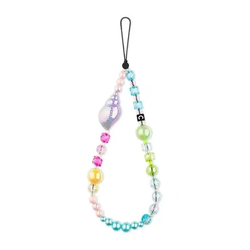 Summer Ocean Shell Beads Chain Universal Phone Straps IPhone Lanyard Samsung Galaxy Phone Hanging Chain