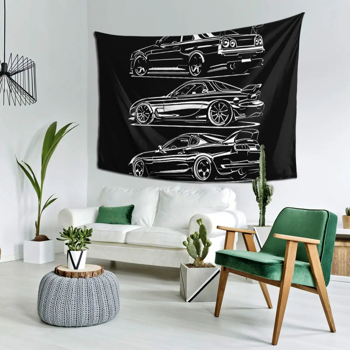 JDM Legend Tapestry Funny Wall Hanging Aesthetic Home Decoration Tapestries for Living Room Bedroom Dorm Room