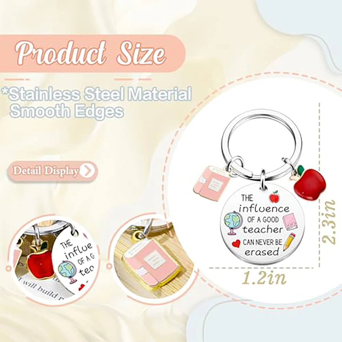 سلسلة مفاتيح تقدير المعلم، هدية ملهمة للمعلمين، عيد الميلاد للتخرج التقاعدي