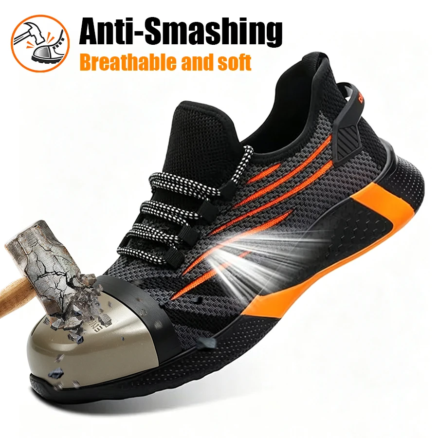 Halloween Halloween Men's Work Safety Sneakers Women Steel Toe Impact Resistant & Puncture Proof Shoes Breathable Comfort Outdoor Footwear - Aliexpress Deal