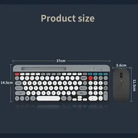 2.4G Bluetooth 5.0 Dual-mode Wireless Keyboard & Mice Combo Membrane Keyboards BT 3-Channels Rechargeable Key Board Mouse for PC
