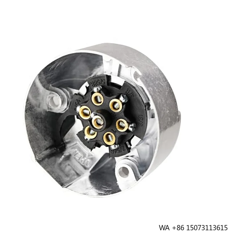 

7-контактная розетка для прицепа с корпусом из алюминиевого сплава, евро 12 В для автомобиля, лодки, дома на колесах