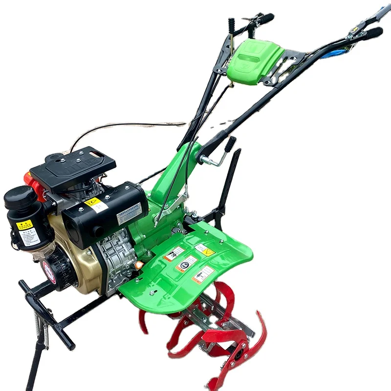 High-Quality Chinese Multifunctional Rotary Tiller 173F 5HP Diesel-Powered Cultivator Tractor for Home Farm