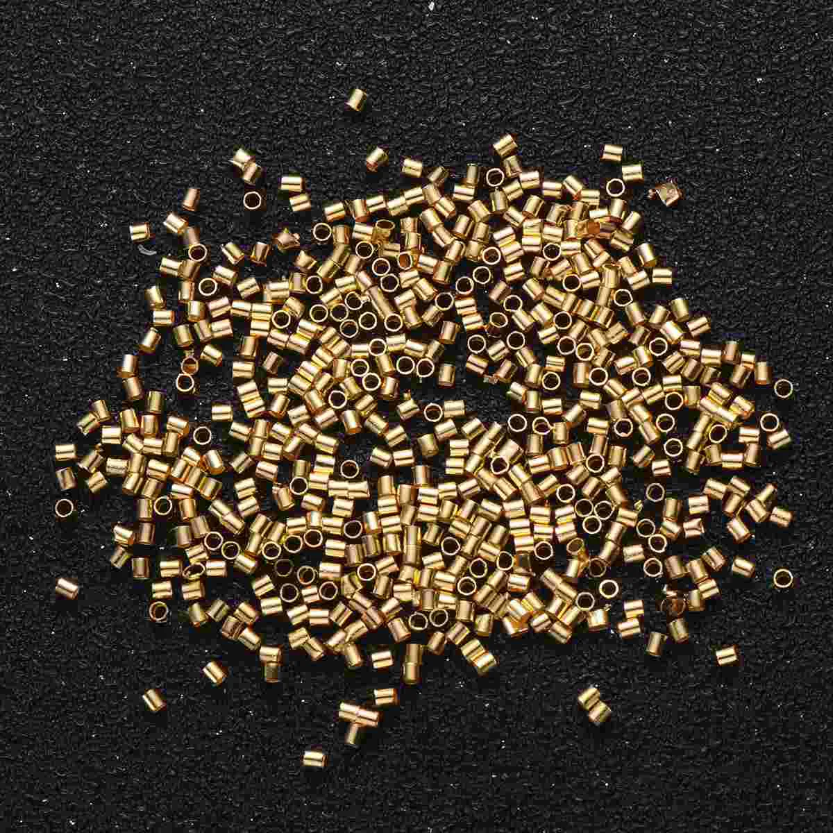 4 Pack/2000 Bracelet Jewelry Wire Silver Tube Fold over Cord Making Accessories