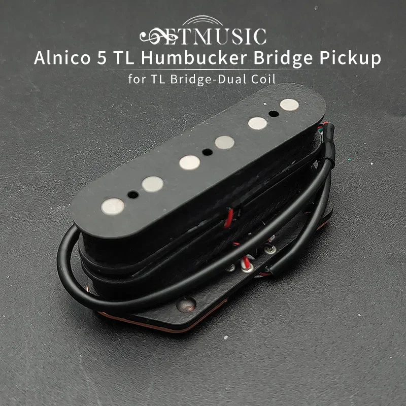 

TL Humbucker Bridge Pickup Dual Layer Dual Coil Alnico 5 Pickup 6 String Open Styple Fiber Bobbin Magnet Black