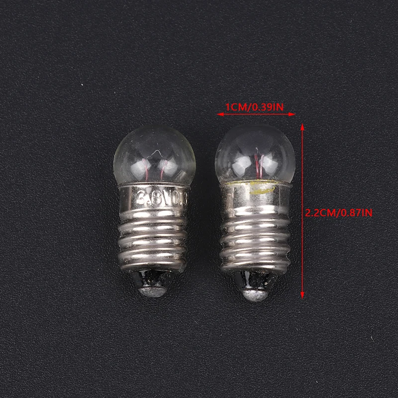 25Pcs Miniature Round 1.5V 3.8V Small Light Cannon For Student Physics Experiment Flashlight Small Light Bulbs Beads
