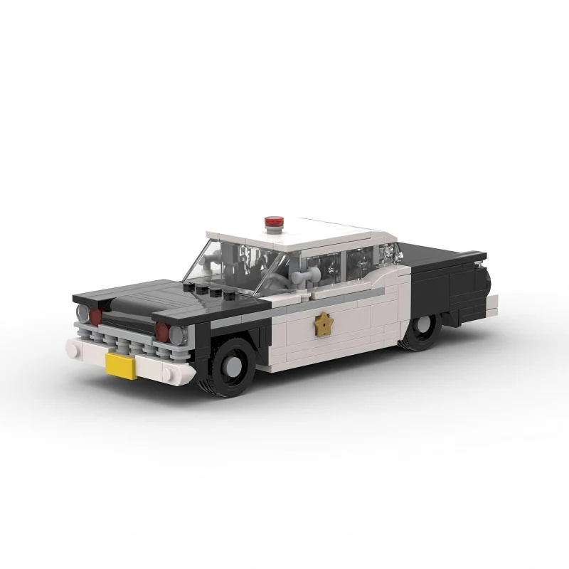 

MOC 8-Grid Police Car Building Blocks DIY Assembly Bricks Toy For Boys