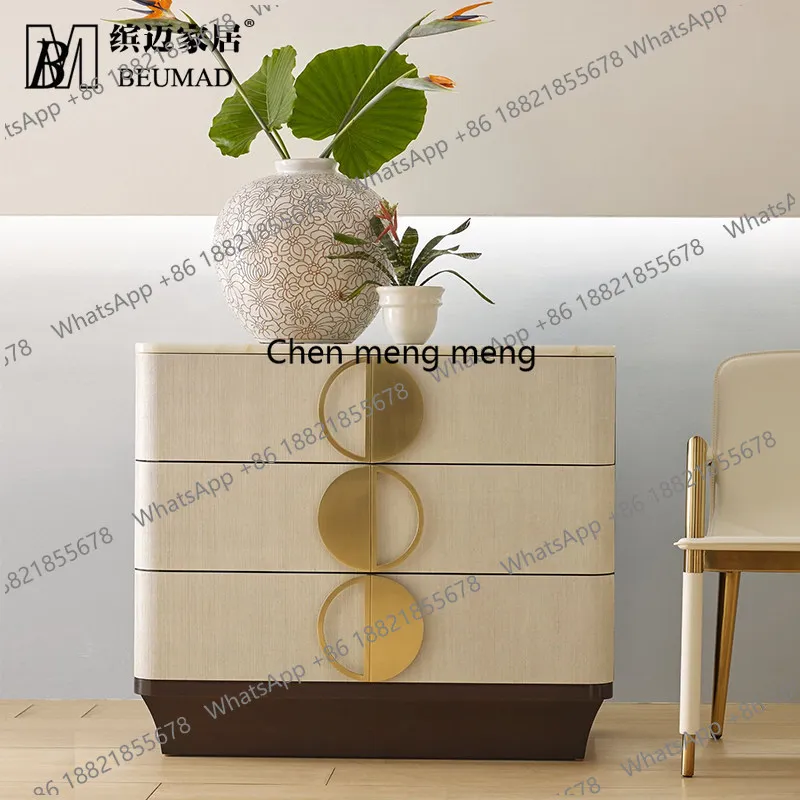 American light luxury simple three pumping bedroom small chest furniture whole house high-end customization