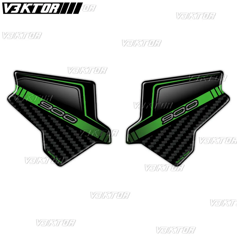 For Kawasaki Z900 Z 900 2020-2024 2023 2022 2021 3D Resin Motorcycle Guards Beat Heel Sticker Protection Heel Pad Decals view 3