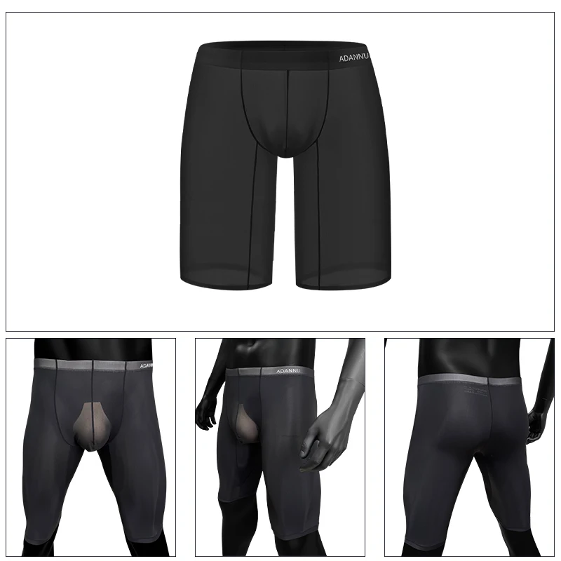 Men's Transparent Panties Summer Lingeries Sexy Hot Mesh Sexy Adult Man Sports Shorts Men Ice Silk Underwear Man Boxers Tоy Mens