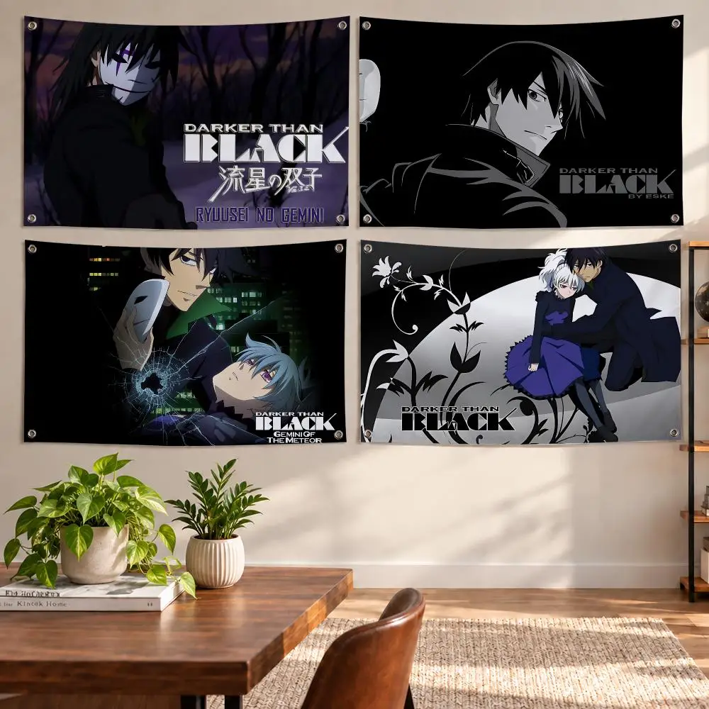 Anime Darker than Black Flags Aesthetic Wall Tapestry Printed Wall Hanging Living Room Party Outdoor Decor