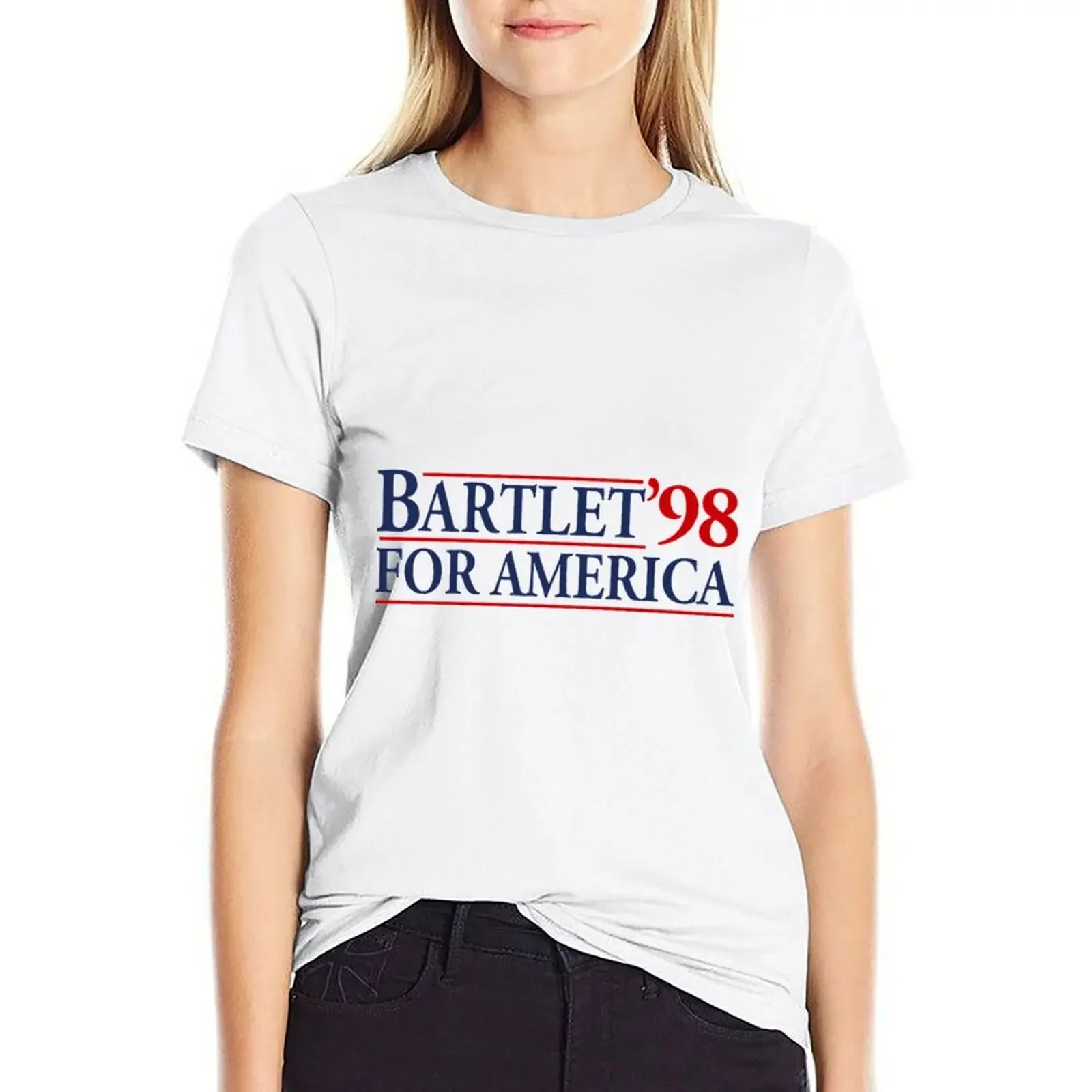 

West Wing Bartlet For America 1998 T-shirt animal print shirt for girls summer top plus size t shirts for Women loose fit