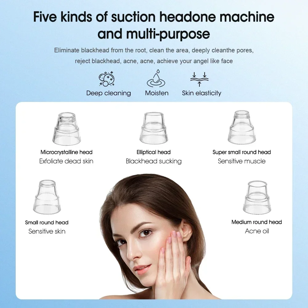 Camera Blackhead Remover Pore Vacuum Suction Pore Cleaner Deep Cleansing Blackhead Remover Pimple Remover Tool