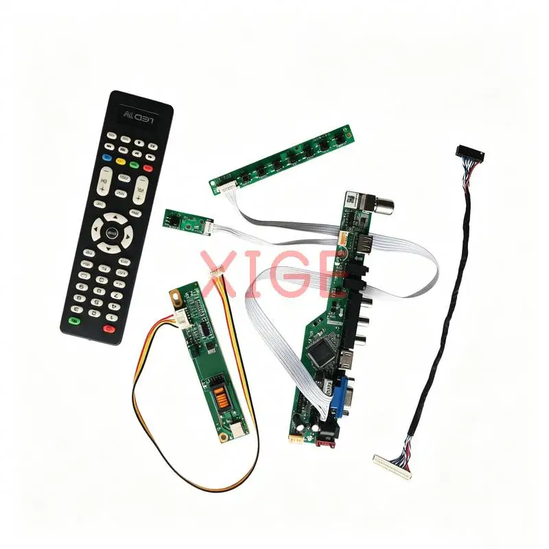 

Matrix Controller Drive Board Fit LP154WX2 LP154WX4 LP154WX5 LP154W01 LVDS-30Pin 1280x800 HDMI+VGA+AV+USB 1280*800 1CCFL DIY Kit